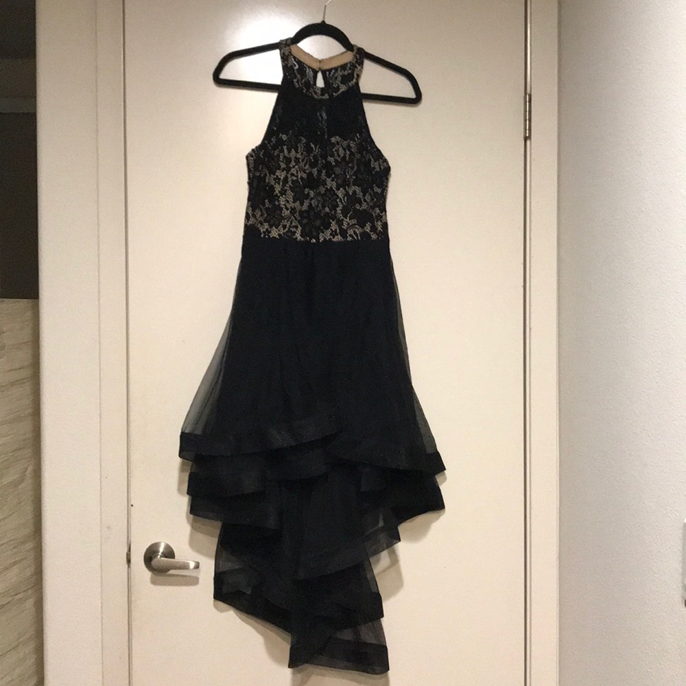 Black Lace Prom/Homecoming Dress/ High-Low